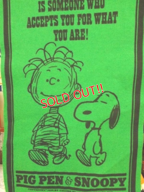 画像3: ct-130212-10 PEANUTS / 60's Banner "Pig Pen & Snoopy"
