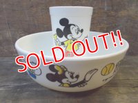 ct-121218-35 Mickey Mouse / Eagle 60's-70's Cereal Bowl & Juice Tumbler