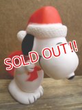 ct-121010-06 Snoopy / 80's Vinyl Squeak Toy "Santa"