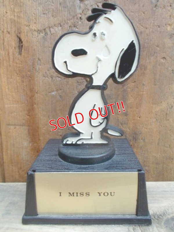 画像1: ct-120523-16 Snoopy / AVIVA 70's Trophy "I MISS YOU"