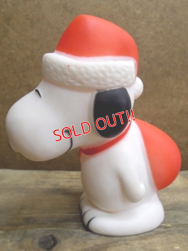 画像2: ct-121010-06 Snoopy / 80's Vinyl Squeak Toy "Santa"