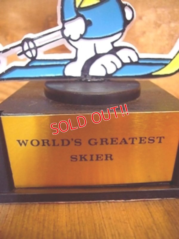 画像3: ct-101003-26 Snoopy / AVIVA 70's Trophy "'WORLD'S GREATEST SKIER"