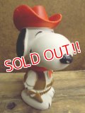 ct-121010-10 Snoopy / 80's Vinyl Squeak Toy "Cow boy"