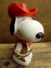 画像1: ct-121010-10 Snoopy / 80's Vinyl Squeak Toy "Cow boy" (1)