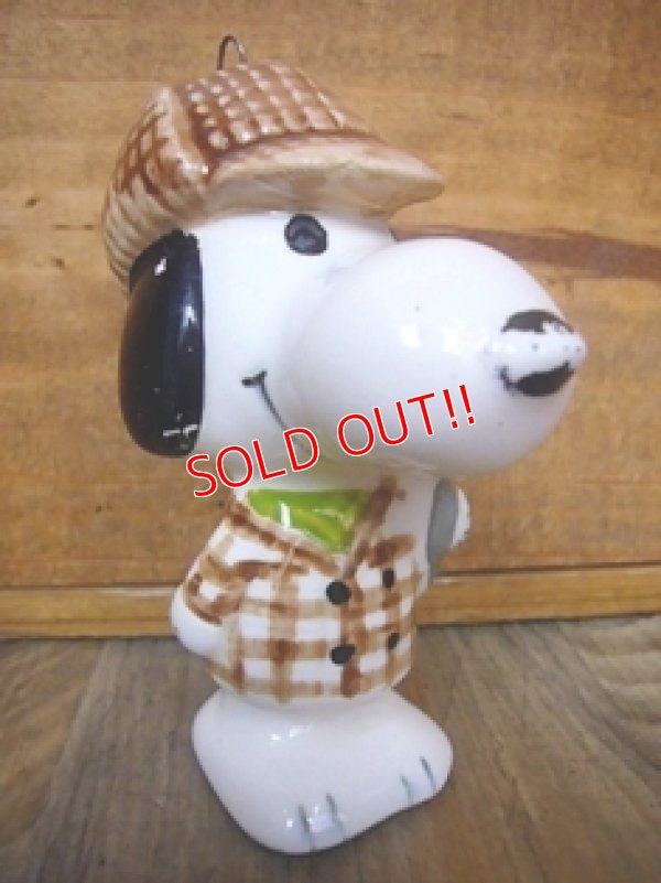 画像2: ct-110615-36 Snoopy Ceramic Ornament / 1975 Adventure Series"Sherlock Holmes"