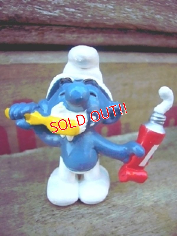 画像1: ct-120131-51 Smurf / 70's PVC "Toothbrush" #20064