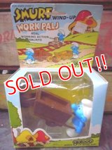ct-110208-04 Smurf / 80's Wind Up "WORK PALS" BOX