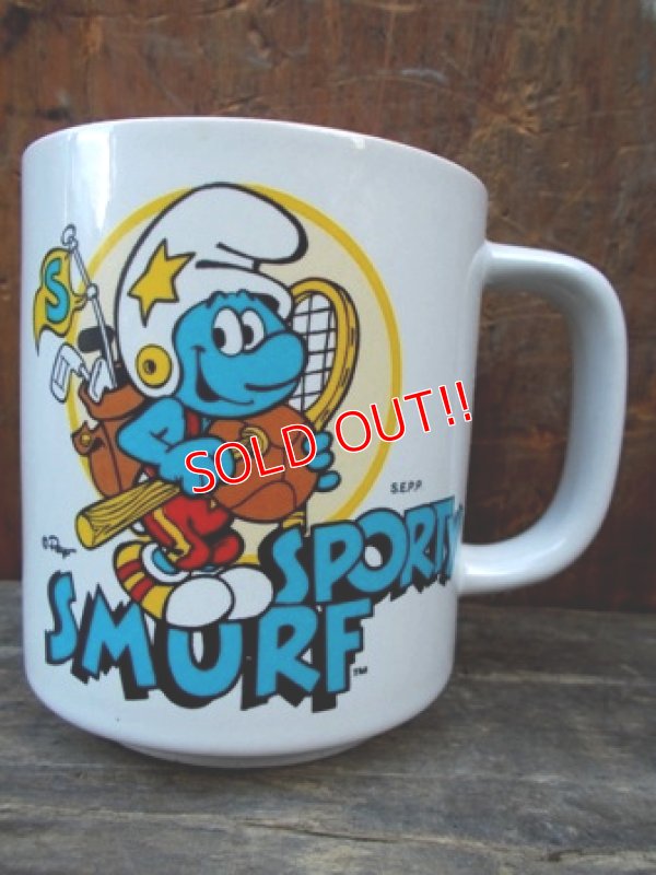 画像1: gs-130109-01 Smurf / 80's Sporty Smurf Ceramic mug