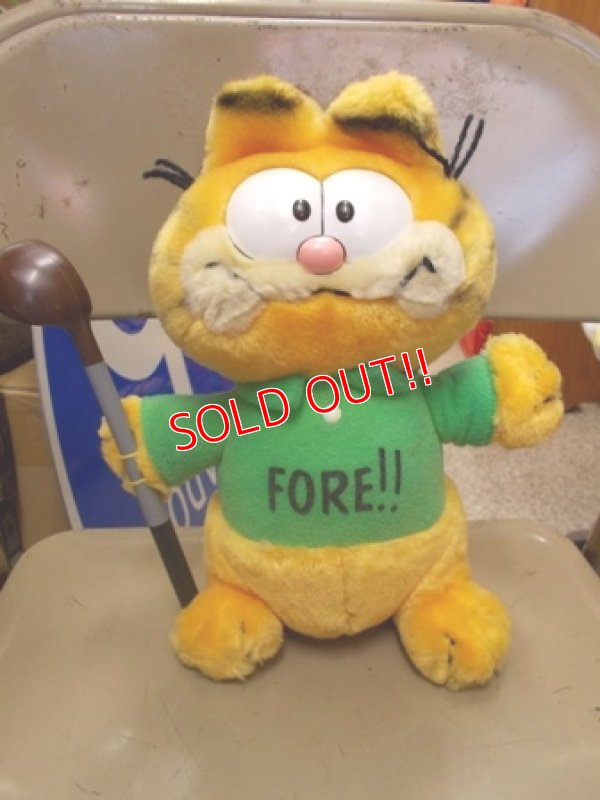 画像1: ct-130319-27 Garfiled / R.DAKIN 80's Plush doll "Golf"