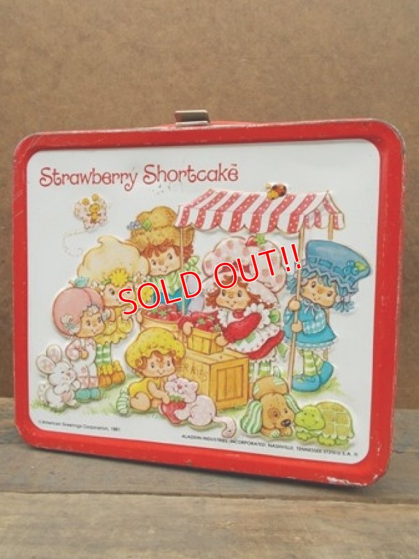 画像1: ct-121107-04 Strawberry Shortcake / Araddin 80's Metal Lunchbox