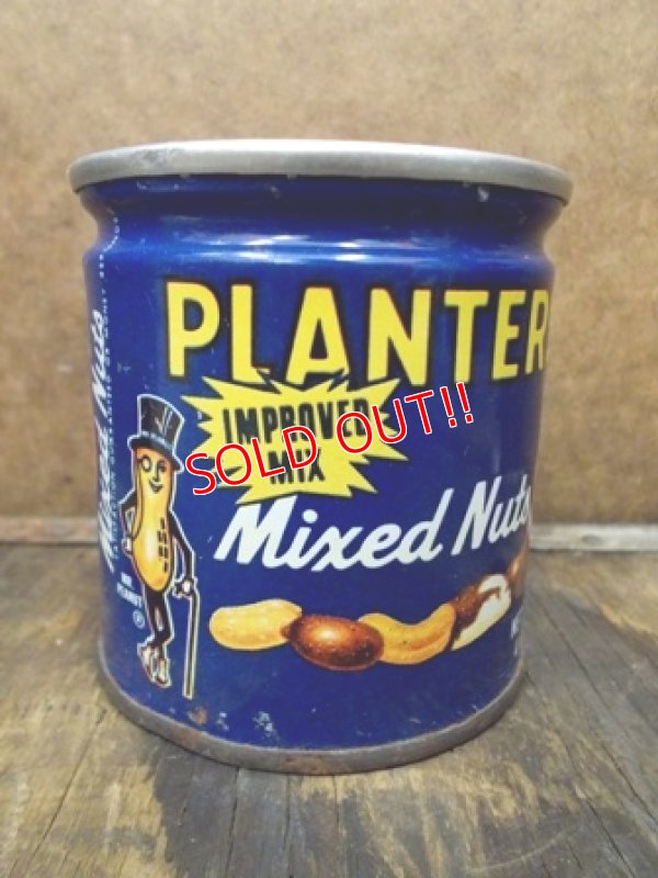 画像1: ct-121002-18 Planters / Mr,Peanuts 70's Tin can