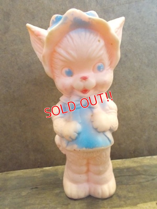 画像1: t-121023-03 Sun Rubber / Ruth E Newton 50's Cat squeaky doll