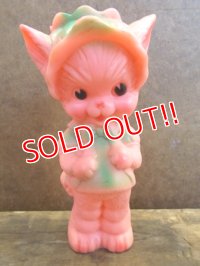 bt-121023-04 Sun Rubber / Ruth E Newton 50's Cat squeaky doll (Black eyes)