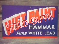 dp-120213-03 Hammar / 40's WET PAINT Cardboard sign