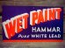 画像1: dp-120213-03 Hammar / 40's WET PAINT Cardboard sign (1)