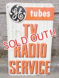 dp-120705-30 General Electric / G.E Tubes 40's-50's TV RADIO SERVICE sign