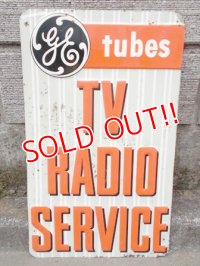 dp-120705-30 General Electric / G.E Tubes 40's-50's TV RADIO SERVICE sign