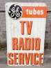 画像1: dp-120705-30 General Electric / G.E Tubes 40's-50's TV RADIO SERVICE sign (1)