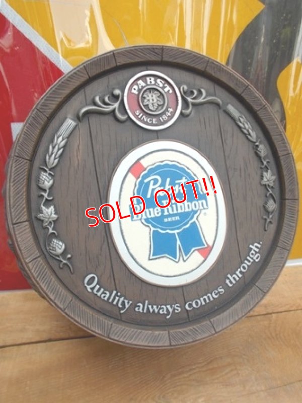 画像1: dp-120805-13 Pabst Blue Ribbon / Beer barrel Plastic sign