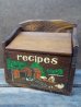 画像1: kt-121107-05 Vintage Wood Recipes Box (1)