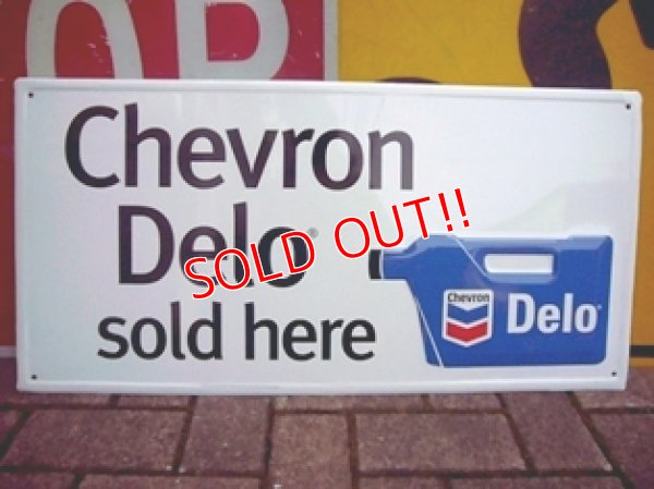 画像1: dp-120213-01 Chevron Oil / 1999 "Delo" Metal sign