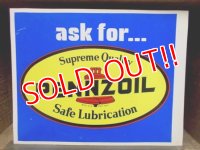 dp-121016-05 PENNZOIL / 70's Plastic W-side sign