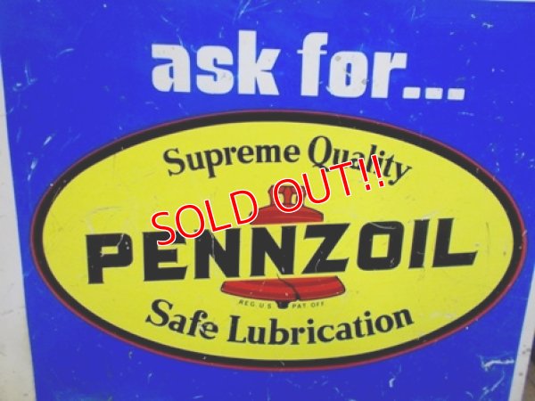 画像4: dp-121016-05 PENNZOIL / 70's Plastic W-side sign