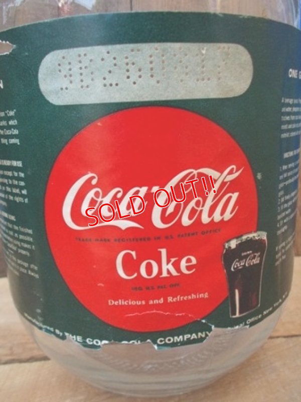 画像2: dp-120626-01 Coca Cola / 50's-60's 1 Gallon soda fountain syrup jug bottle
