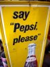 画像2: dp-110609-07 PEPSI COLA / 60's Say "Pepsi please" Metal sign (2)