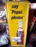 画像1: dp-110609-07 PEPSI COLA / 60's Say "Pepsi please" Metal sign (1)