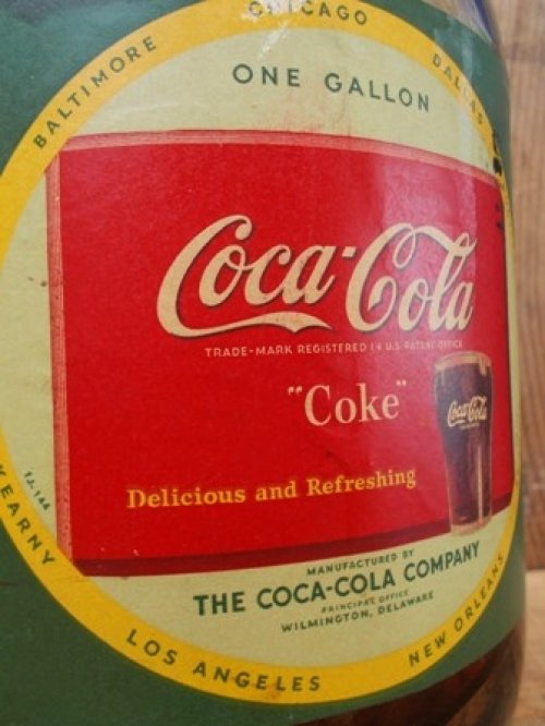 他の写真1: dp-120724-01 Coca Cola / 40s-50s 1 Gallon soda fountain syrup jug bottle