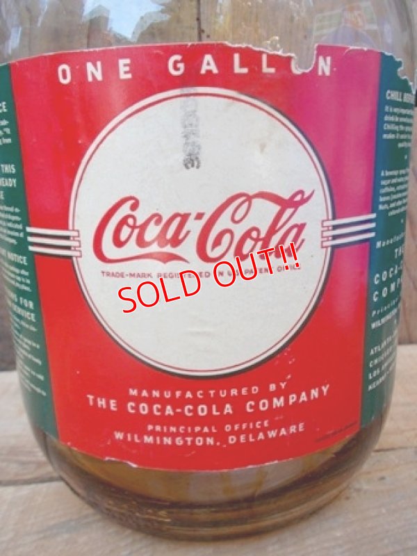 画像2: dp-120717-11 Coca Cola / 50's 1 Gallon soda fountain syrup jug bottle
