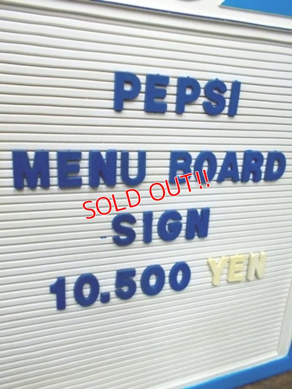 画像2: dp-121009-03 Pepsi / 80's Restaurant Menu board sign 