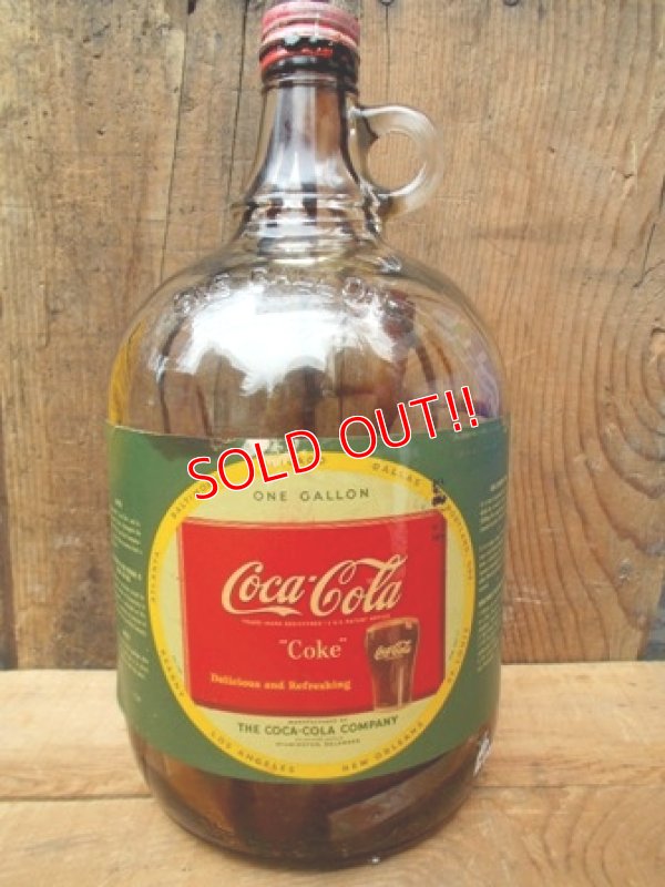 画像1: dp-120724-01 Coca Cola / 40s-50s 1 Gallon soda fountain syrup jug bottle