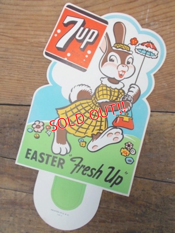 画像1: ap-120918-01 7up / EASTER "Fresh Up" 50's Paper Bottle Topper