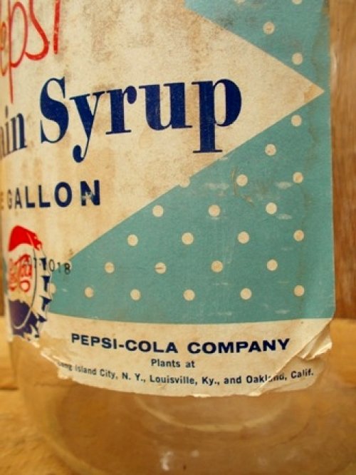 他の写真1: dp-120724-02 Pepsi Cola / 50's-60's 1 Gallon Syrup bottle