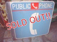 dp-111121-10 Vintage Public Phone Steel Sign