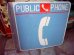 画像1: dp-111121-10 Vintage Public Phone Steel Sign (1)