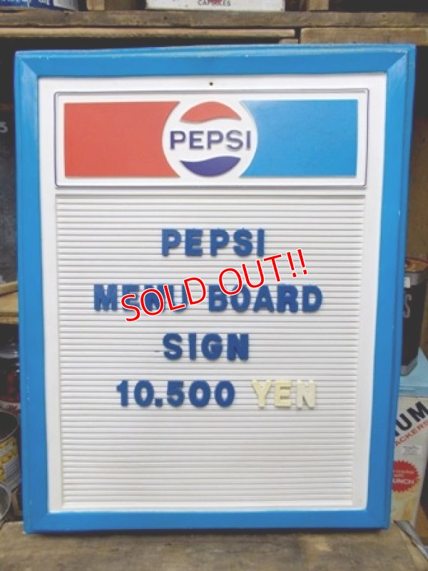 画像1: dp-121009-03 Pepsi / 80's Restaurant Menu board sign 