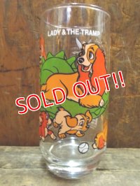 gs-130204-13 Lady and the Tramp / PEPSI 70's Wonderful World series glass