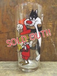 gs-130204-08 Sylvester,Speedy,Slowpoke / PEPSI 1976 Collectors series glass