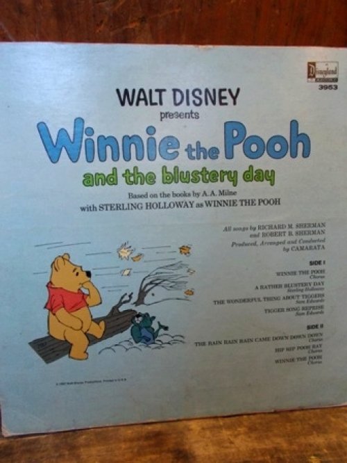 他の写真3: ct-121127-17 Winnie the Pooh / 60's "Pooh and the blustery day" Record