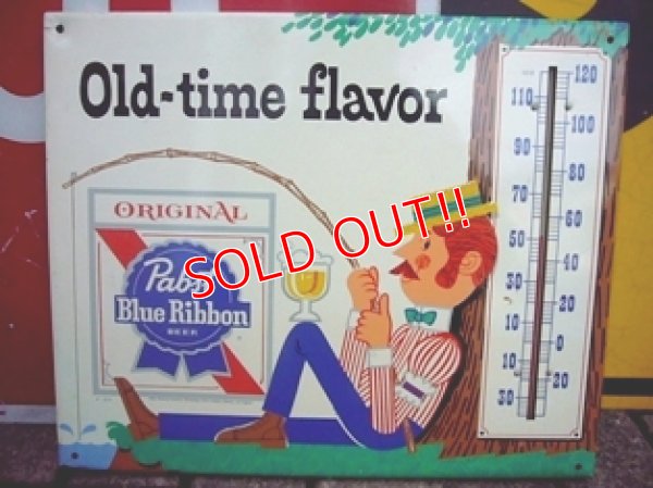 画像1: dp-120217-12 Pabst Blue Ribbon Beer / Thermometer Sign