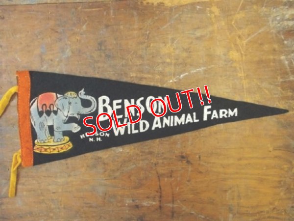画像1: dp-130116-04 Benson Wild Animal Farm / 50's〜 Vintage Pennant