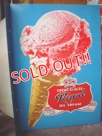 dp-110105-01 CREME GLACEE Regal ICE CREAM / 50s Metal sign
