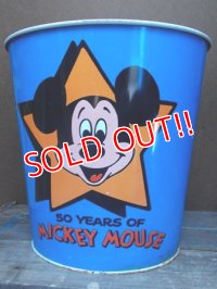 ct-130511-31 Mickey Mouse / 50 yeas of Magic Tin Trash Box