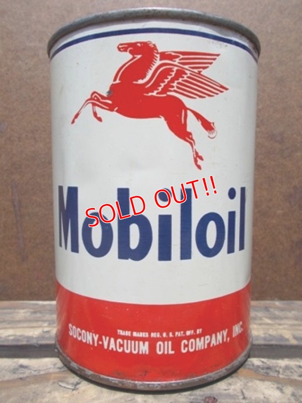 画像1: dp-130508-07 Mobiloil / Vintage Motor Oil Can