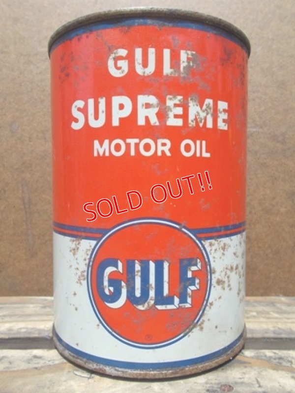 画像1: dp-130508-06 Gulf / Vintage Motor Oil Can