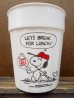 画像1: ct-130511-10 PEANUTS / 80's Oscar Mayer Plastic cup (1)