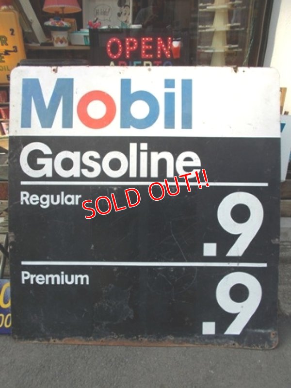 画像1: ct-130312-06 Mobil / 1971 Gas Station Metal Sign